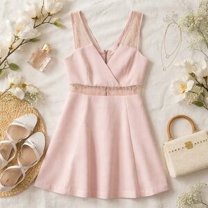 👗BCBGeneration Soft Pink Lace Dress